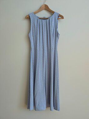 Dorothy Perkins midi dress light blue with heart print Billie & Blossom size 10